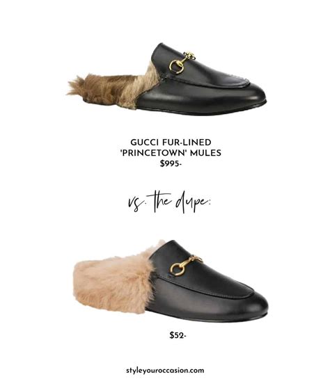 riverbank gucci mule dupe|gucci fur lined mules.